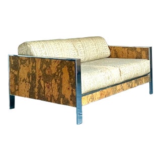Vintage Boho Adrian Pearsall for Craft Associates Cork Loveseat For Sale
