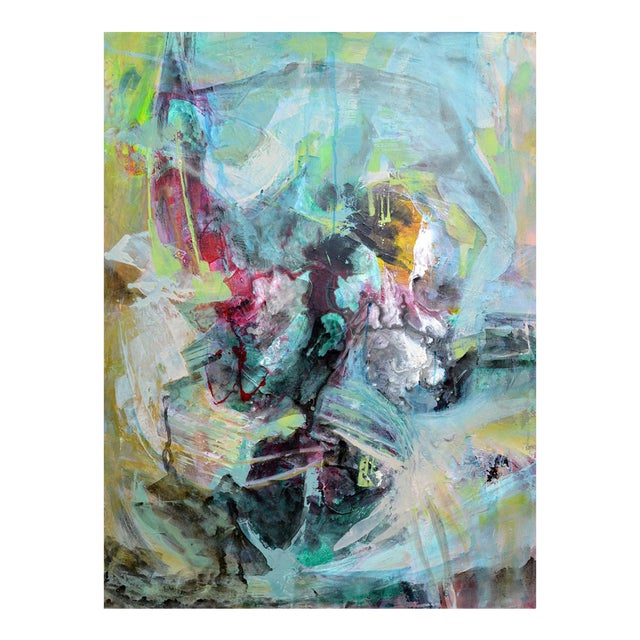 Falling Together, Large-Scale Contemporary Multi-Color Abstract For Sale