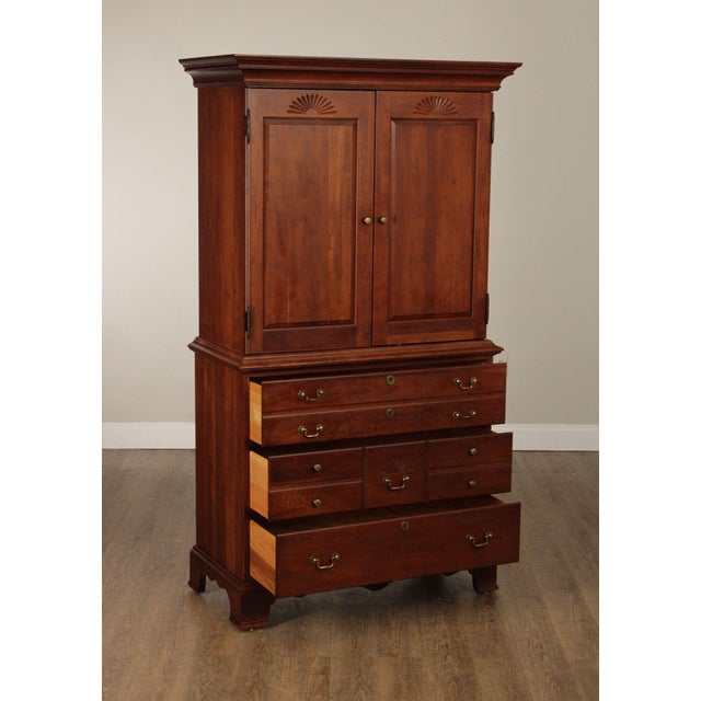 Pennsylvania House Pennsylvania House Traditional Style Cherry Armoire For Sale - Image 4 of 12