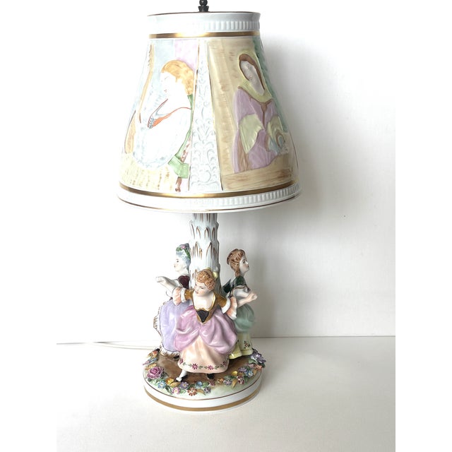 Porcelain Lithophane Table Lamp from PMP Plaue von Schierholz, 1950s For Sale - Image 13 of 18