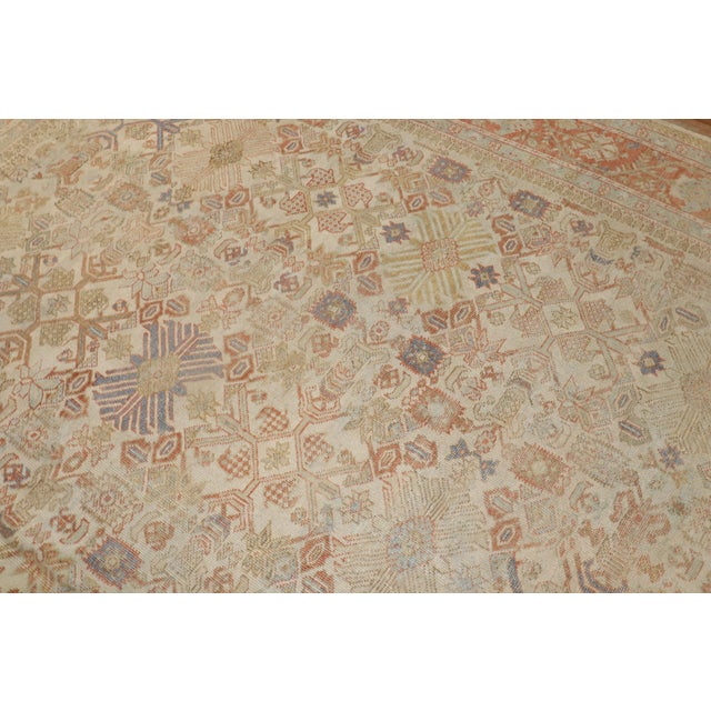 Room size early 20th century antique Persian Mahal rug in light colors Measures: 8'10” x 11'9"