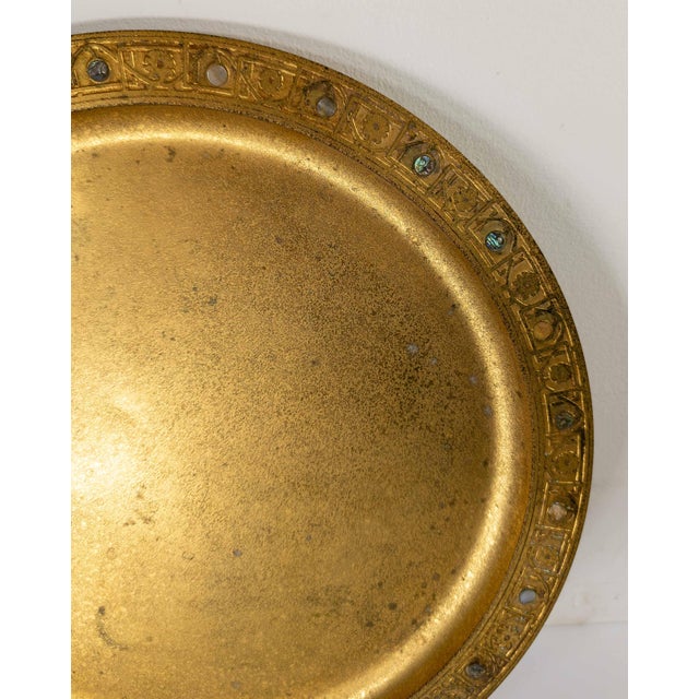 Early 20th Century 20th Century Tiffany Studios New York City Bronze Dore Charger Plate For Sale - Image 5 of 14