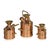 Vintage 20th Century set of three petrol measuring canisters, used by the London Borough of Hillingdon Council to check...
