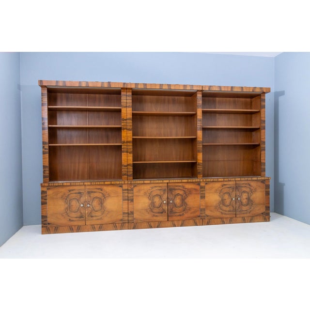 Large Art Deco Czechoslovakian Bookcase, 1930s For Sale - Image 4 of 14