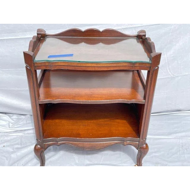 Wood Mid 20th Century Vintage French Provincial Cherrywood Side Table For Sale - Image 7 of 11
