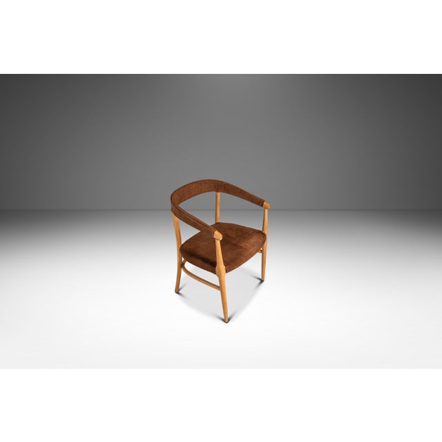Mid-Century Modern Mid-Century Modern Bentwood Lounge Chair / Armchair in Suede & Maple in the Manner of Lawrence Peabody / Thonet, Usa, C. 1950s For Sale - Image 3 of 18