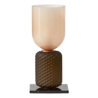 Mid-Century Ficupala Table Lamp in Metal, Marble, & Blown Glass from Cassina For Sale