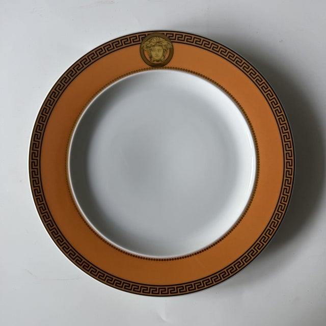 Rosenthal Color Orange Salad Dessert Plate by Versace for Rosenthal, 1990 For Sale - Image 4 of 4