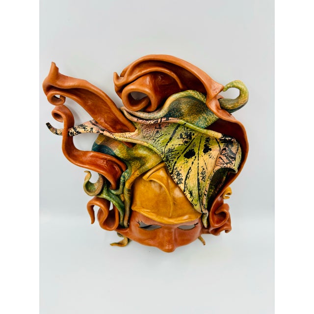 Early 21st Century Intricate Mythological Maenad/Bacchae-Themed Handcrafted Leather Wall Sculpture For Sale - Image 5 of 11