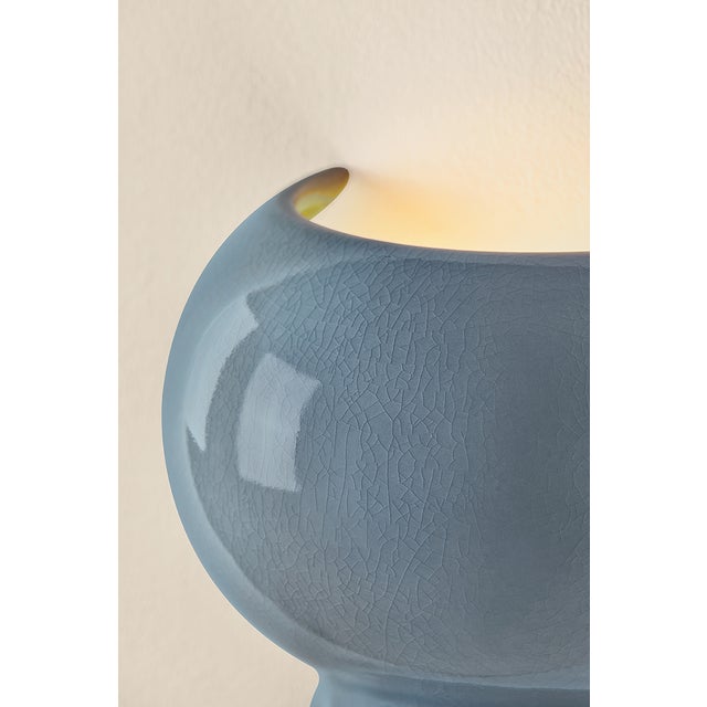 2020s Mitzi Pia 10 in. 1 Light Wall Sconce in Aged Brass and Ceramic Chateau Crackle Finish For Sale - Image 5 of 8