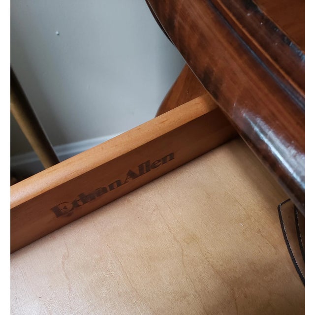 Ethan Allen Solid Pine Drop Leaf Side Table For Sale - Image 9 of 10