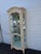 Wood Ethan Allen French Tall Narrow Painted Curio China Display Cabinet Vitrine 6888 For Sale - Image 7 of 16