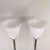 Mid-Century Modern Vintage Chromed-Plated Floor Lamps with Marble Bases and White Glass Diffusers in the style of Venini, 1970s, Set of 2 For Sale - Image 3 of 8