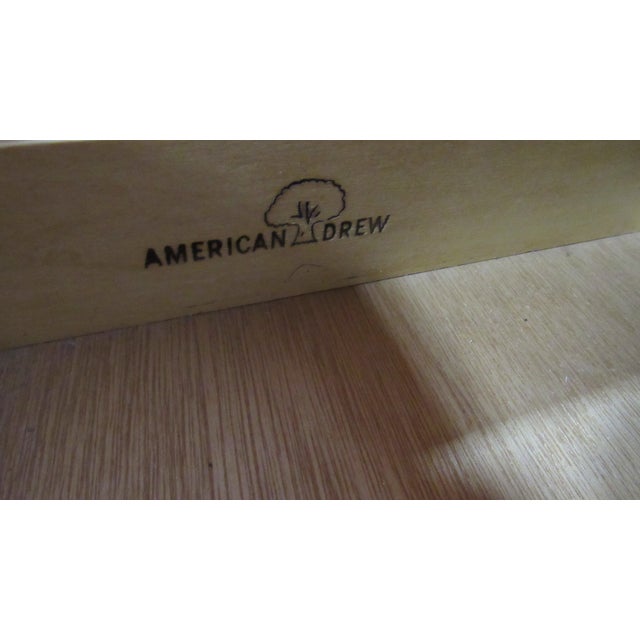 1980s Pair American Drew Cherry Nightstands Tables Designer For Sale - Image 4 of 6