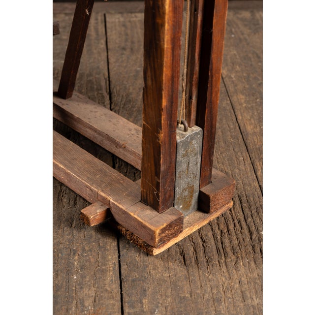 Antique Hand-Built Wooden Pile Driver Instructional Model For Sale - Image 9 of 9