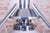 Art Deco Chandelier in Chrome-Plated Steel and Opal Glass, Czech, 1920s For Sale - Image 6 of 13