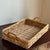 Offering a gorgeous late-20th century handwoven natural wicker tray. A nice large size, this tray features pretty French...