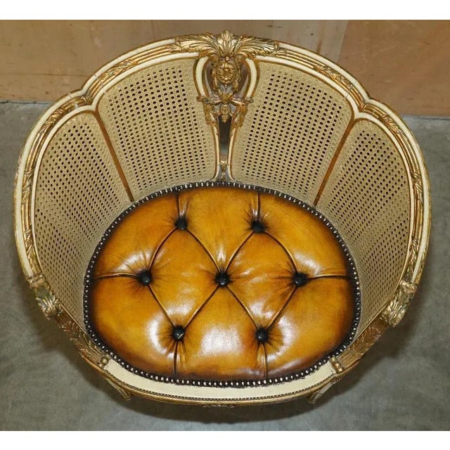 Antique French Chesterfield Leather Armchairs, 1880, Set of 2 For Sale - Image 16 of 18