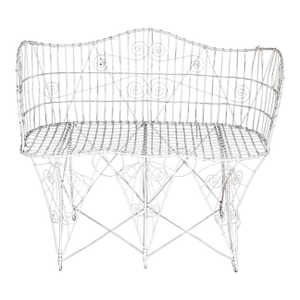 Antique Victorian Wire Garden Bench