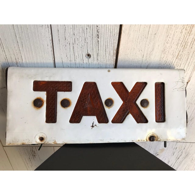 Vintage Taxi Sign, 1970s, in Good conditions. Designed 1970 to 1979