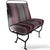 Industrial Vintage Industrial Bench with Racing Stripe Upholstery For Sale - Image 3 of 9
