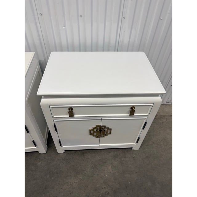 Wood 1980s Vintage Chin Hua Nightstands by Century Furniture- A Pair For Sale - Image 7 of 12