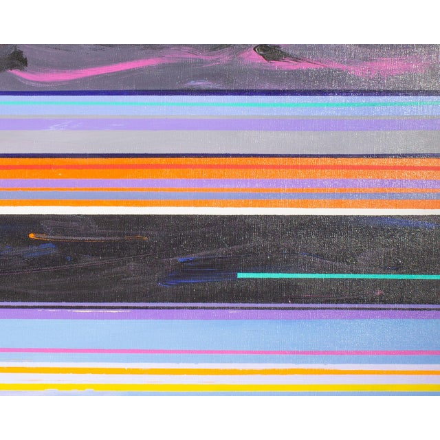 Postmodern 1970s Abstract Acrylic on Canvas Painting by Halim Scott For Sale - Image 3 of 8