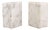 Modern White Marble Book Form Bookends, Pair For Sale