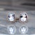 2010s Natural Aquamarine Diamond Stud Earrings 14k WG 5.46 TCW Certified For Sale - Image 5 of 15