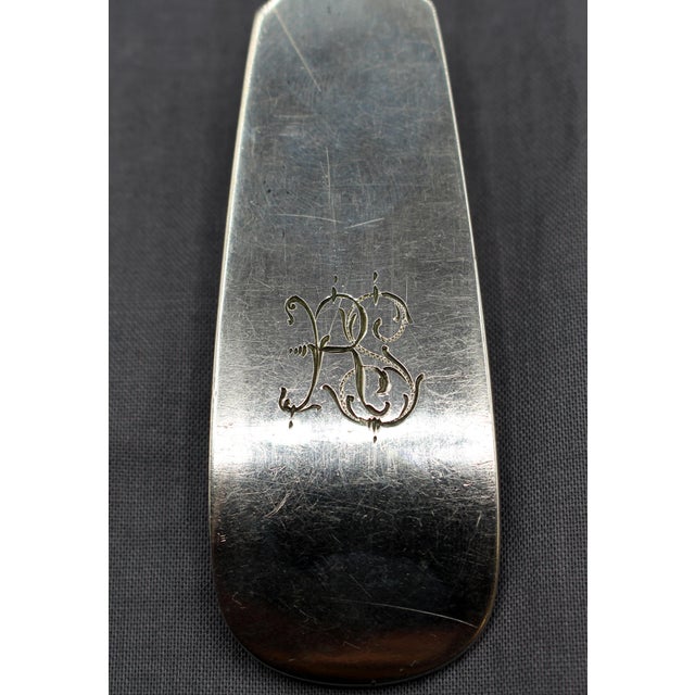C. 1830 German Fiddleback 800 Standard Silver Basting Spoon For Sale - Image 4 of 4