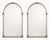 This marvelous arched mirror with a glass frame, measuring 128 cm high x 80 cm, is crafted from a 4 cm diameter mouth-...