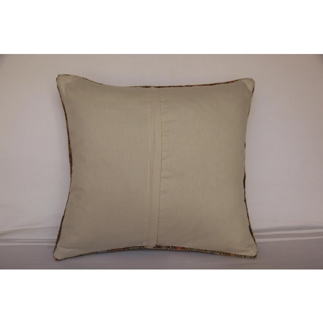 Contemporary Bohemian Decorative Vintage Rug Pillow Cover For Sale - Image 4 of 13