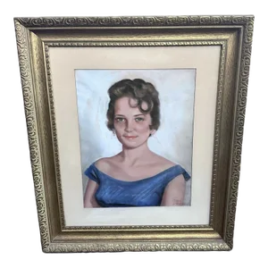 Vintage American Portrait of a Socialite Signed Peter Driben