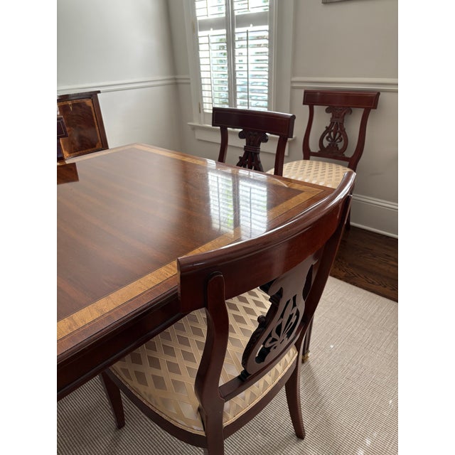 Neoclassical Set of 6 Vintage Kindel Neoclassical Mahogany Dining Room Chairs For Sale - Image 3 of 7