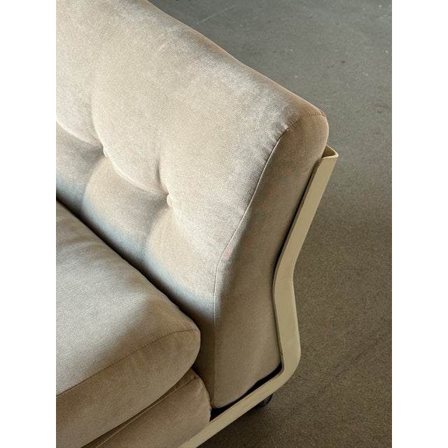 B&B Italia 1960s Amanta Modular Sofa by Mario Bellini, B&b Italia, Sand Velvet For Sale - Image 4 of 10