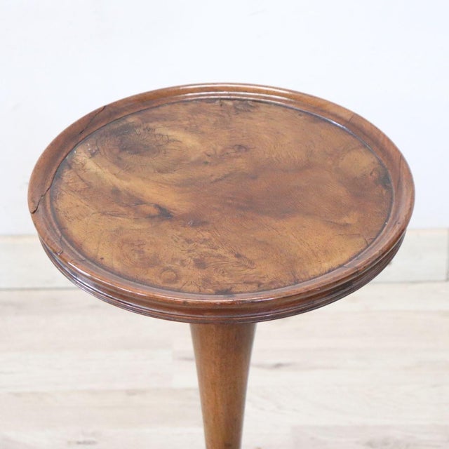 20th Century Round Walnut Pedestal Table For Sale - Image 6 of 12