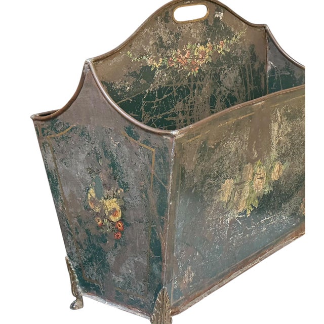 Antique American Country Tole Magazine Rack.