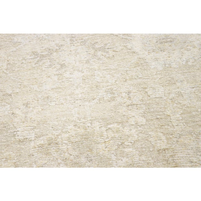 Traditional Pasargad Home Oushak Tan Wool Area Rug- 8' 9'' X 10' 6'' For Sale - Image 3 of 5