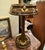 French French Style Wood Side Table With Glass Top, Gold Leaf Details & Functional Drawer For Sale - Image 3 of 5