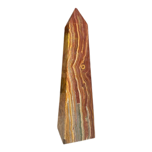 Huge Vintage Solid Red Onyx Stone Gran Tour Obelisk Statue Table Sculpture