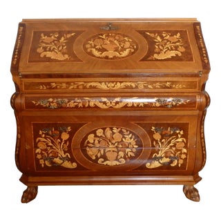 Ladies Secretaire with Flowers and Birds, 1890s For Sale