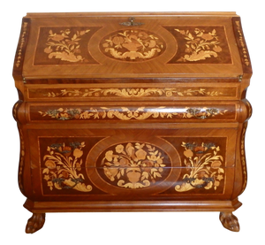 Ladies Secretaire with Flowers and Birds, 1890s