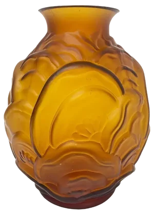 Art Deco Scailmont Glass Vase attributed to Charles Catteau, Belgium, 1930s
