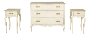 French Provincial Style West Michigan Company Cream Dresser and Nightstands Set