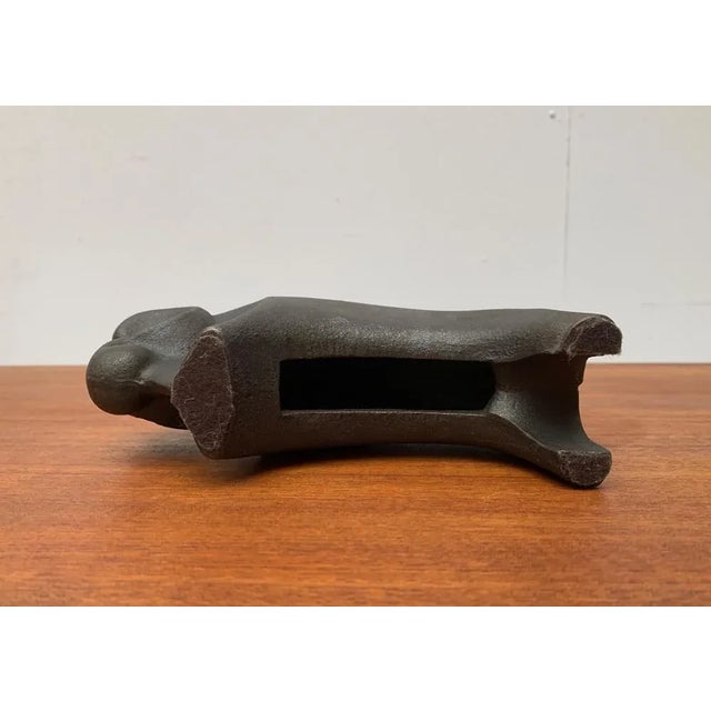 Vintage Cast Iron Bull Figurine For Sale - Image 11 of 17