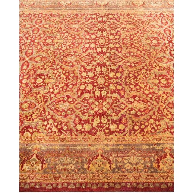 Solo Rugs Mogul Hand-Knotted Area Rug - Red, 5' 3" x 7' 10" For Sale - Image 4 of 8