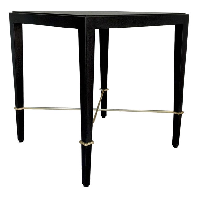 Currey & Co. Modern Black Verona End Table For Sale