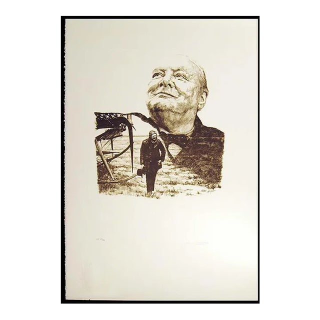 1980s Sarah Churchill "I Can Manage.." Signed Embossed Lithograph For Sale