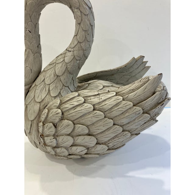 1920s Antique French Carved Wood Swan For Sale - Image 4 of 6