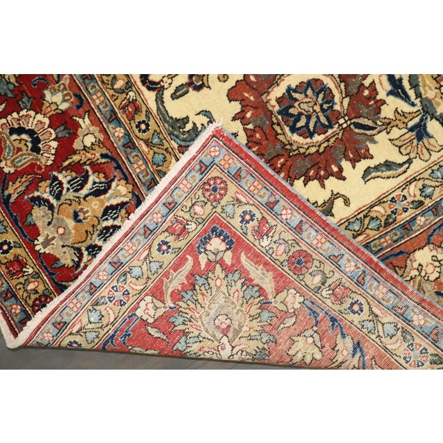 Textile Antique Zabihi Collection Persian Qum Room Size Rug For Sale - Image 7 of 11